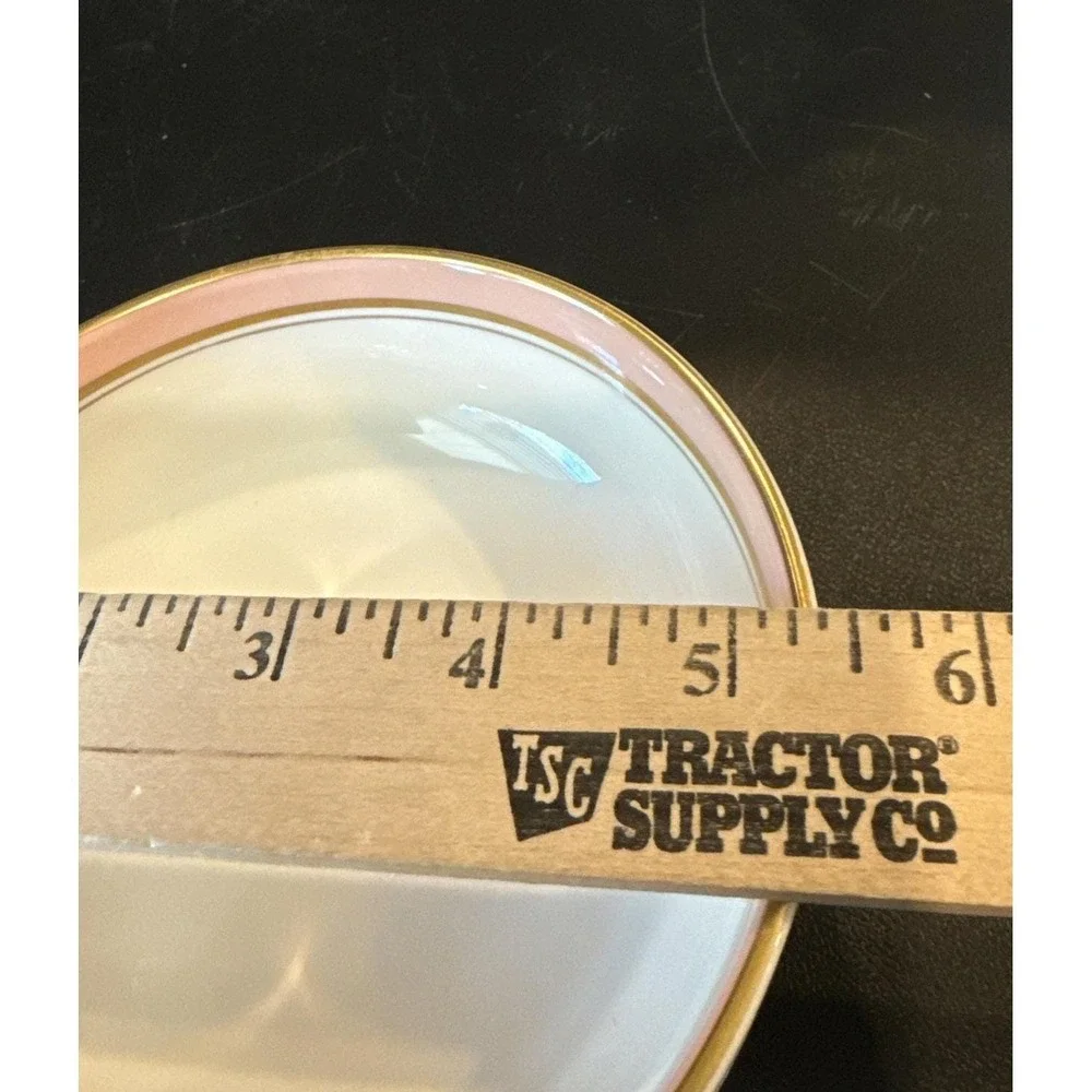 Royal Worcester Howard Pink Gold Trim Cereal Fruit Bowls 5.5